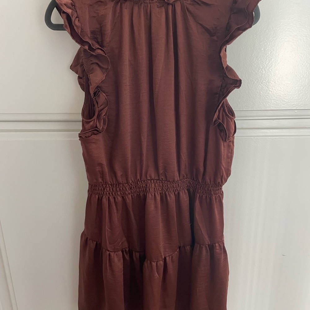 Steve Madden Rust Ruffle Dress - Picture 2 of 6